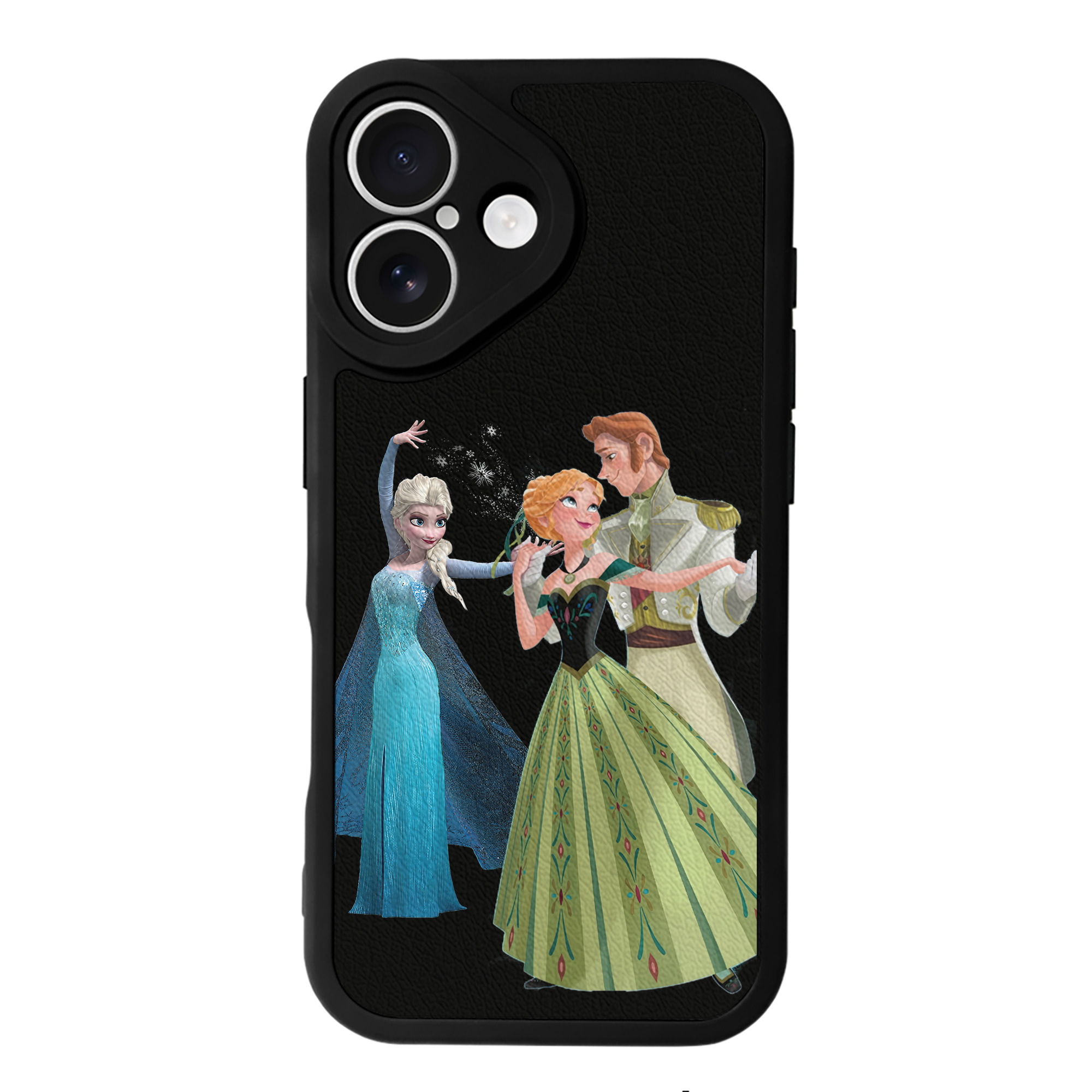 （画像用） アナと雪の女王 アンナ エルサ Frozen Anna Elsa 【iPhone 16シリーズ対応】シリコンスマホケース（レザー調） 材質：シリコン